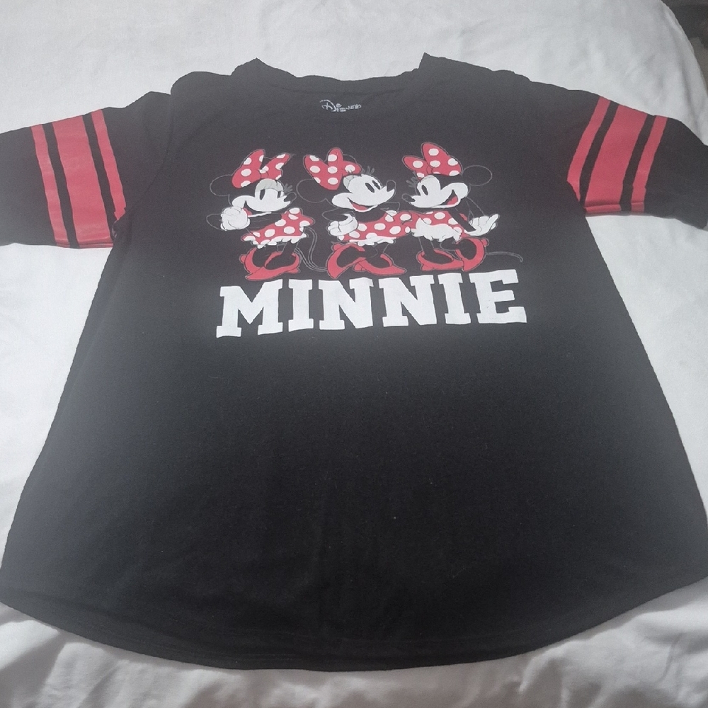 Disney Black Tee with Red Minnie Graphic
